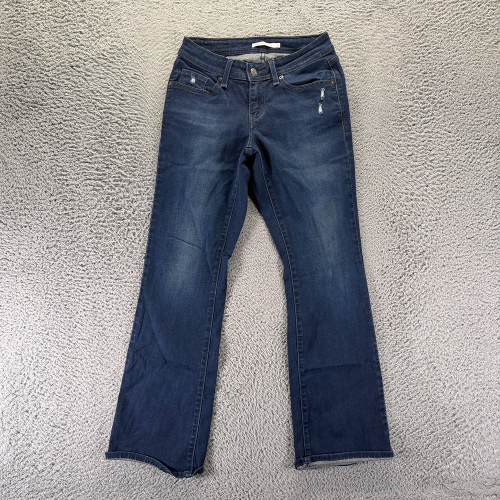 Levi's 529 Jeans Women's 27x29 Blue Cotton Denim Bootcut Leg Curvy Faded Stretch